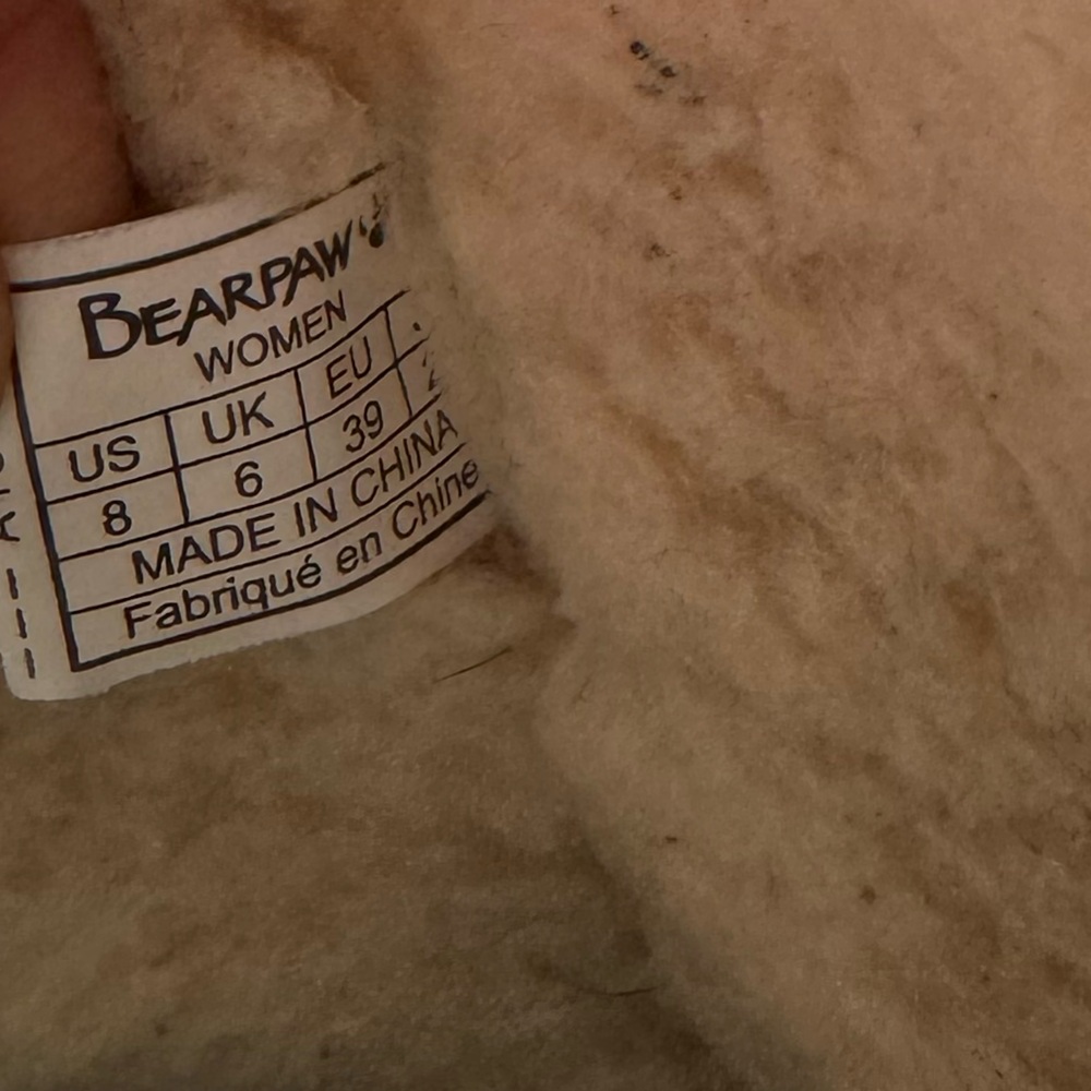 Bearpaw Womens Clara Suede Hickory Sheepskin Mid Height Cozy Winter Boots Size 8 - Picture 11 of 11